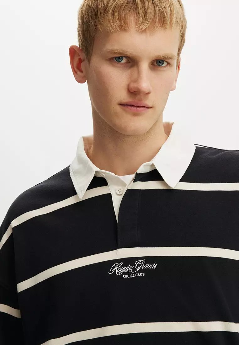 Box Fit Rugby Polo Shirt