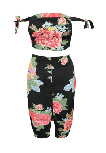 Reformation multi reformation Floral Print Pencil Skirt and Crop Top Set 71A2DAA53B16BCGS_1