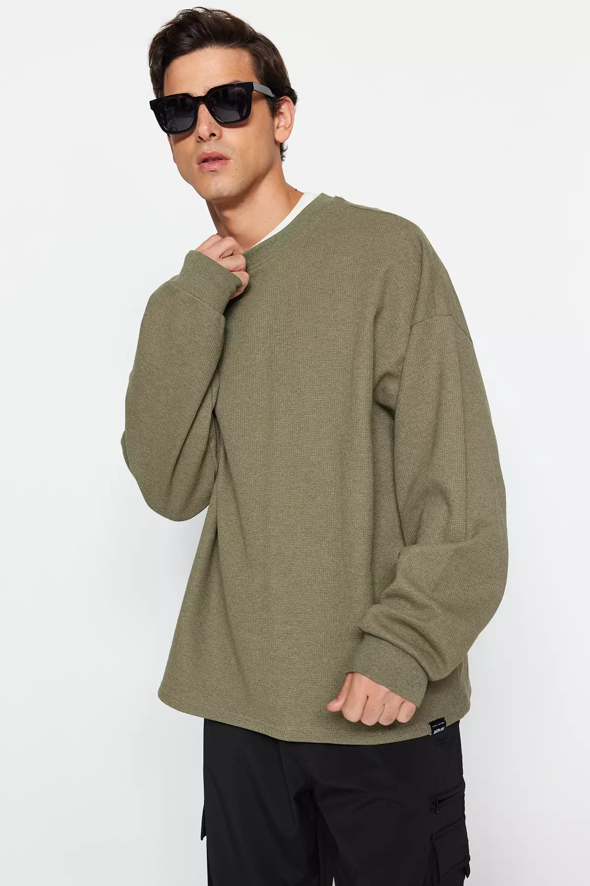 Khaki deals sweatshirt men