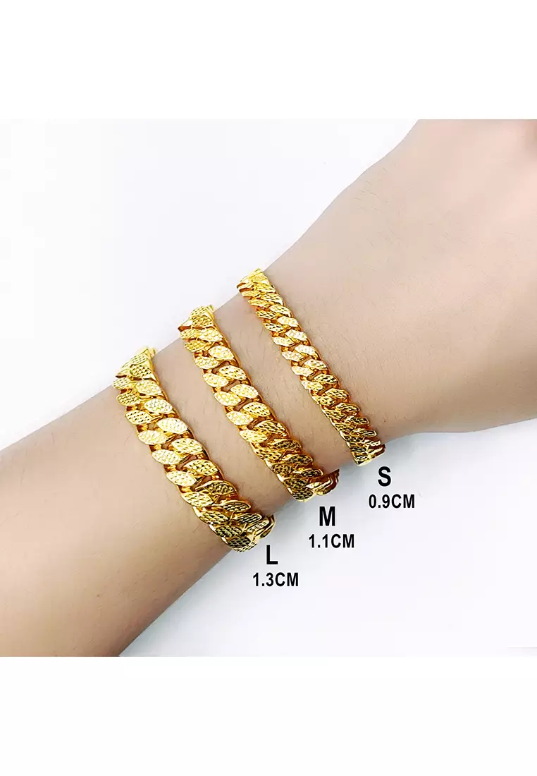 375/9K Gold Stamping Bracelet T57 (L Size)