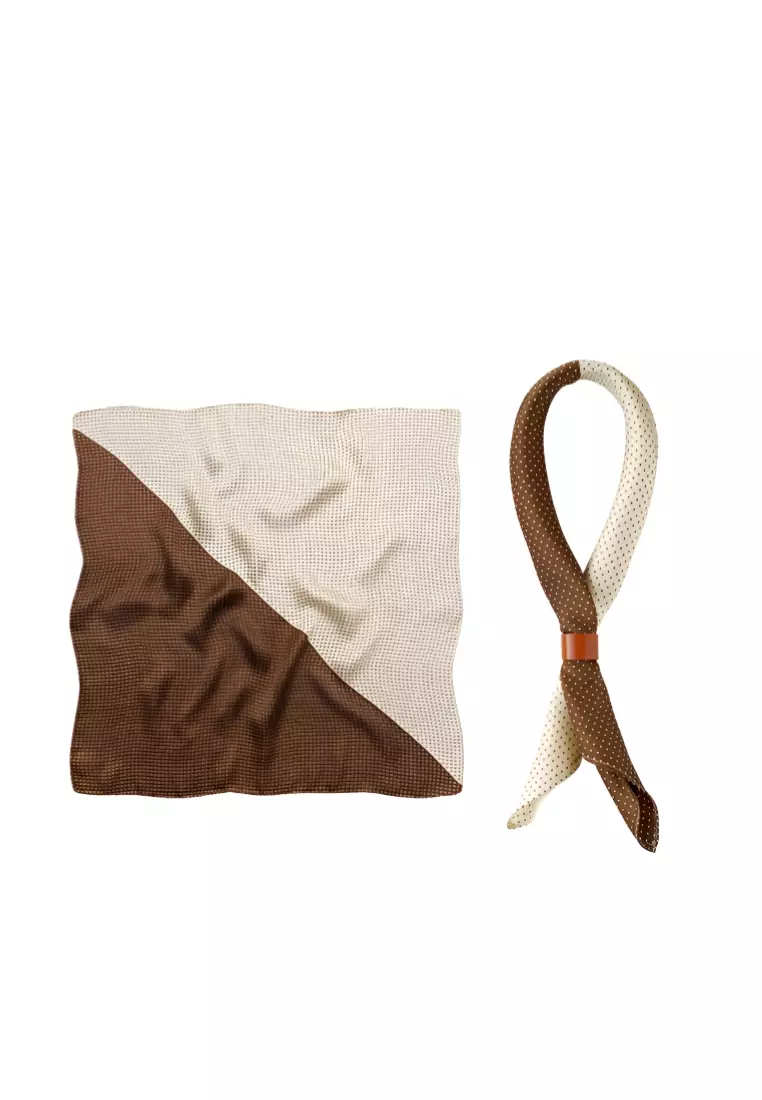 American Neutral Style Outdoor Square Scarf - Versatile Temperament, Retro Silk Scarf Design