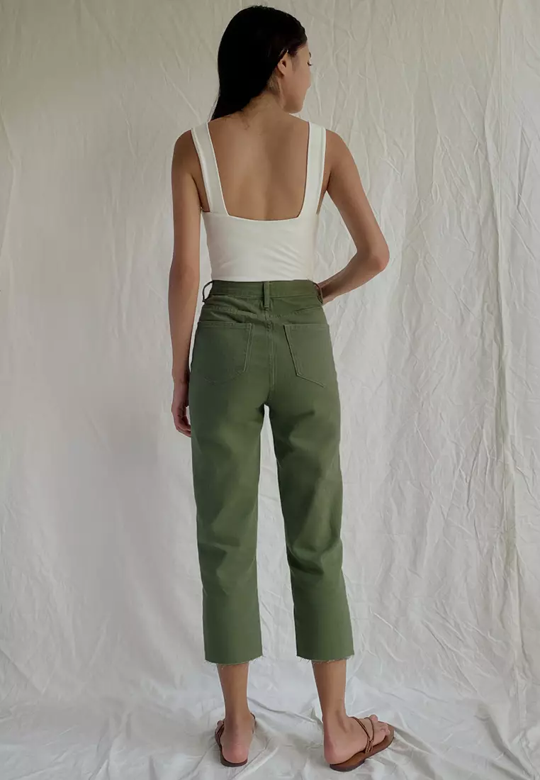 Aurelie High rise Straight Crop Jeans