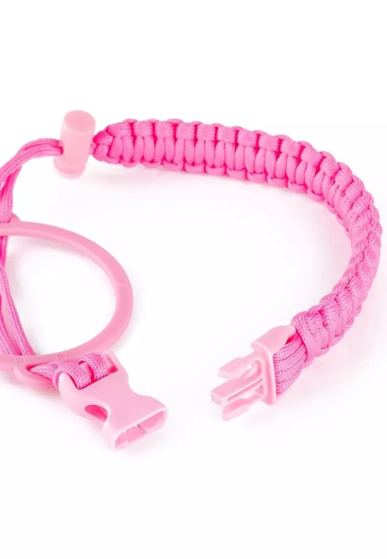 Crossing Paracord Bottle Carrier Strap with Carabiner - Hot Pink