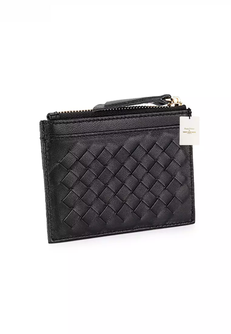 Weave Sheepskin Card Holder & Zip Purse JW YT-8809