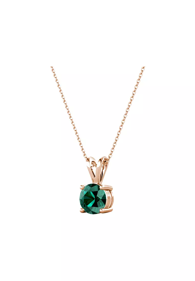 Vernice Stone Pendant Green RG - Kalung Crystal by Her Jewellery