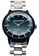 EGLANTINE black and silver EGLANTINE® Paname 40mm Unisex IP Black Alloy case Quartz Watch, black dial on Steel Bracelet 394EAACF449397GS_3