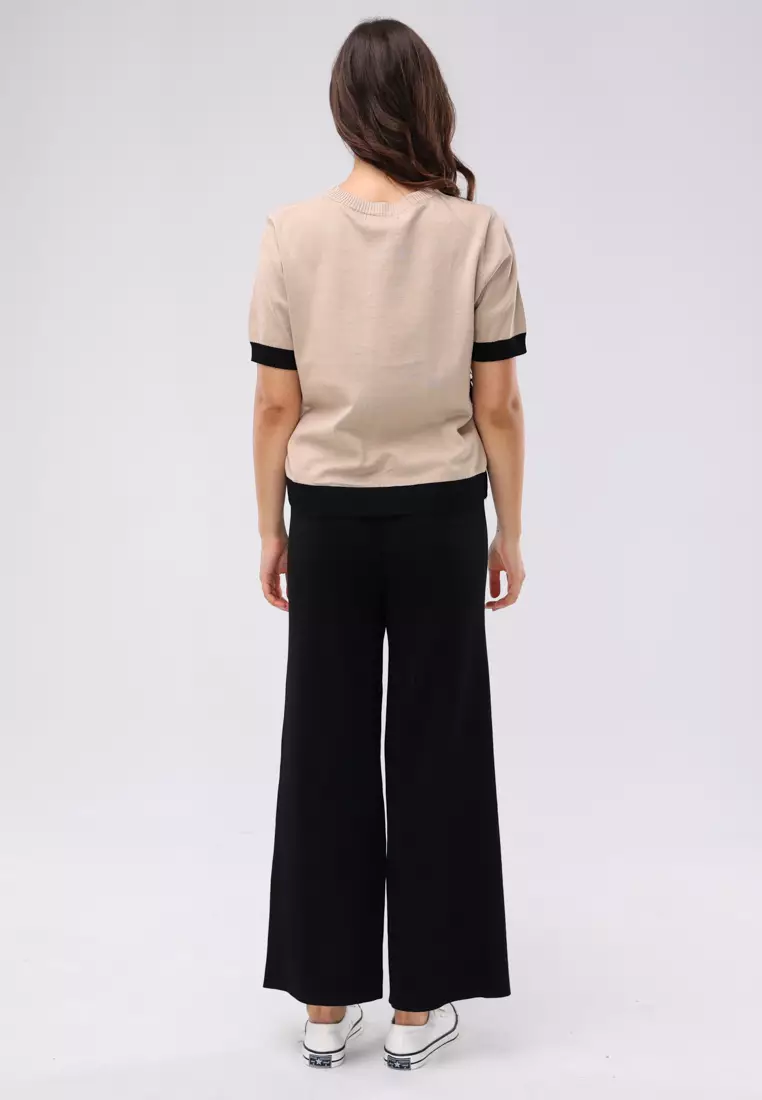 Ladies Knitted 2 In 1 Blouse & Pants
