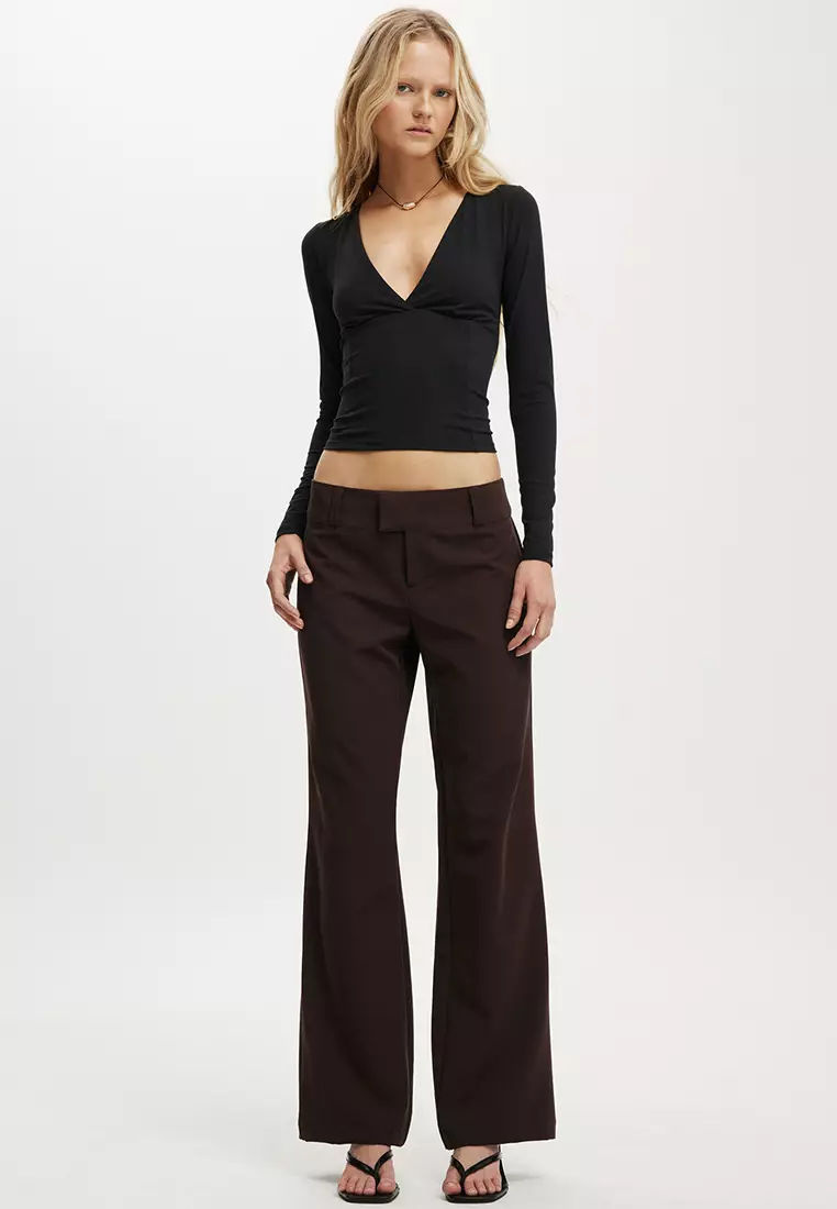 Zali V Cross Over Long Sleeve Top