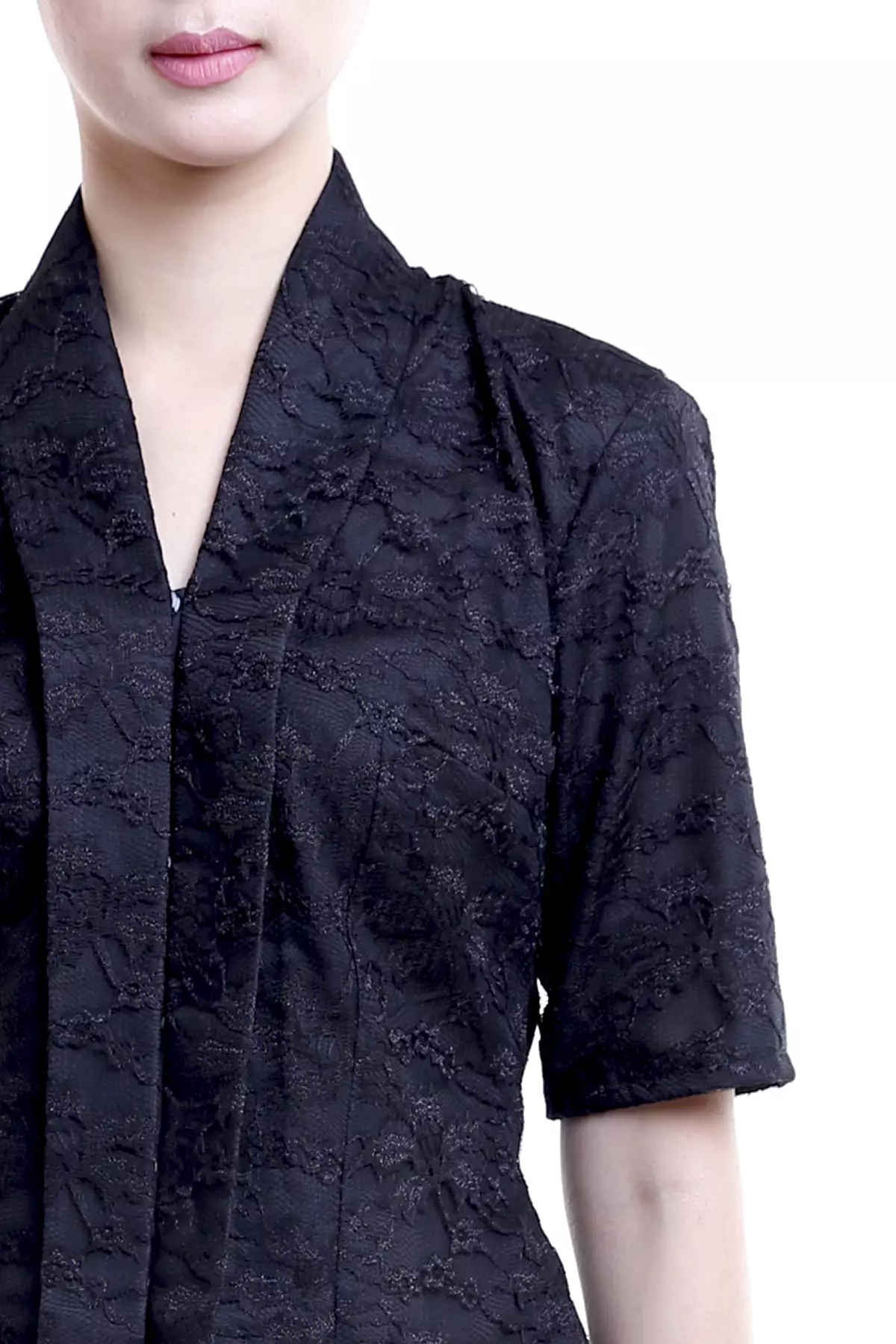 Kuncup Talam Brukat Hitam Kebaya Kartini