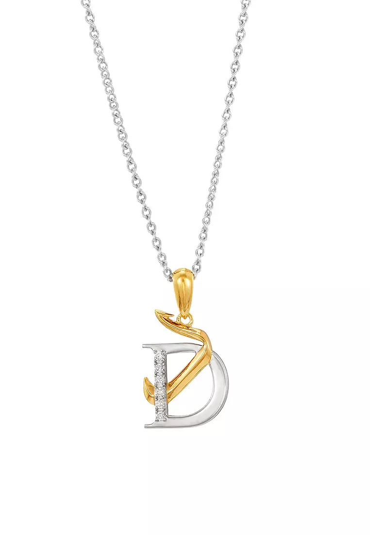 HABIB TULUS | Diamond Necklace in 375/9K Yellow and White Gold (Alphabet) 560710524(D)-WG
