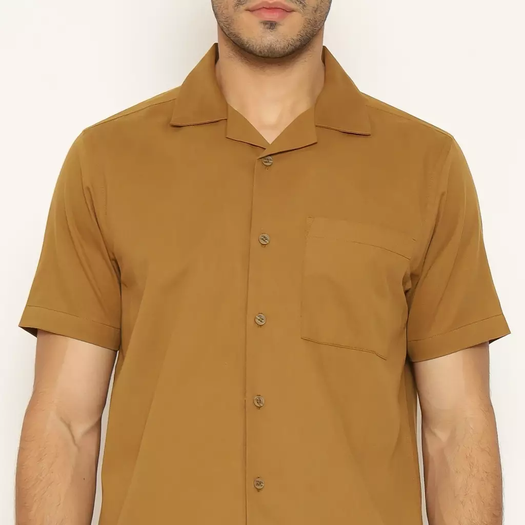 AMK Kemeja Pria Lengan Pendek SHS YUTAKA S/S Brown