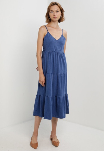 Buy Old Navy Tiered Slub-Knit Midi Cami Swing Dress 2023 Online | ZALORA  Singapore