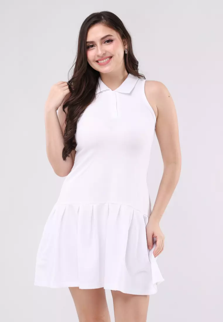 Plain Pique Sleeveless Dress