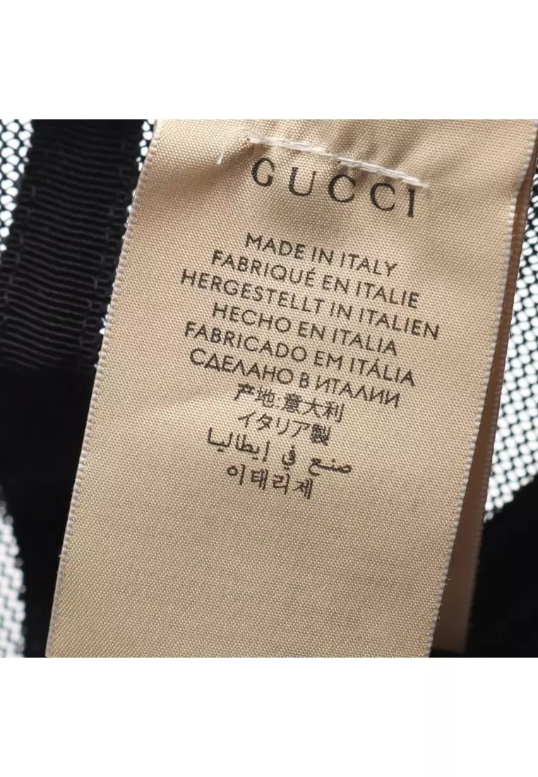 Pre-Loved Gucci GG Kaleidoscope 100th Anniversary mesh baseball cap PVC Navy multicolor