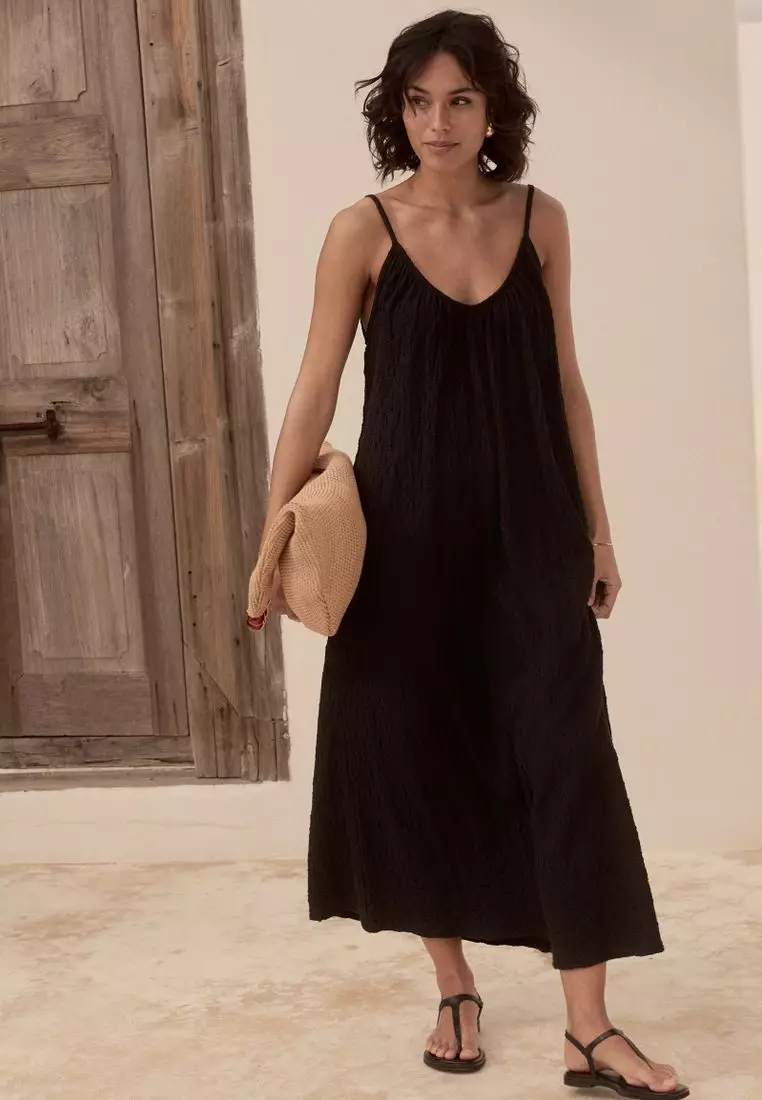 Textured Jersey Maxi Dress