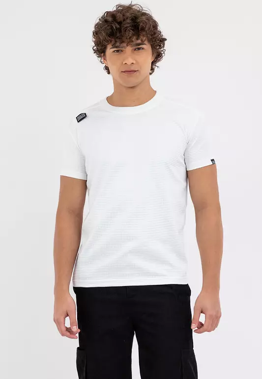 Men's Tear Off Logo Design Tee White