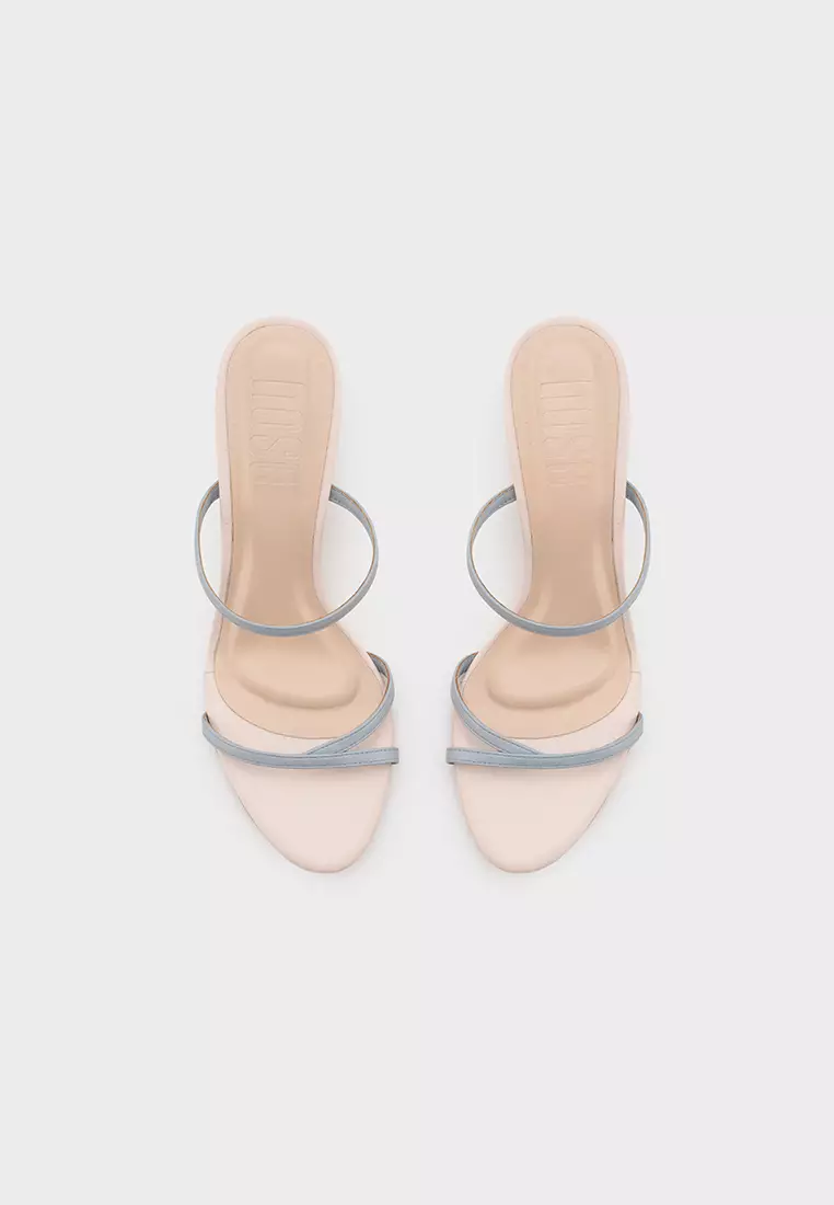 Sandal Tumit Kecil Bertali dengan Cloudfoam低跟云朵泡沫细带拖鞋