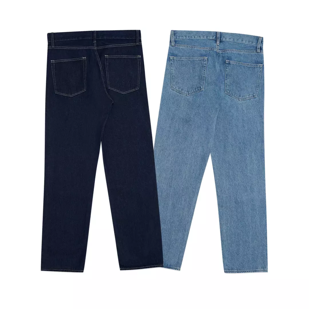 Standard Straight Fit Denim Pants Light Blue