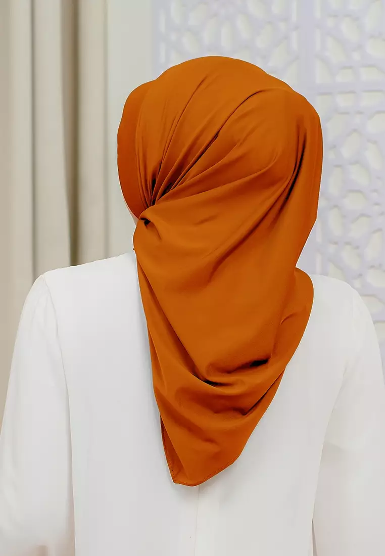 HIJAB INSTAN SOFTPAD AMEENA - ORANGE