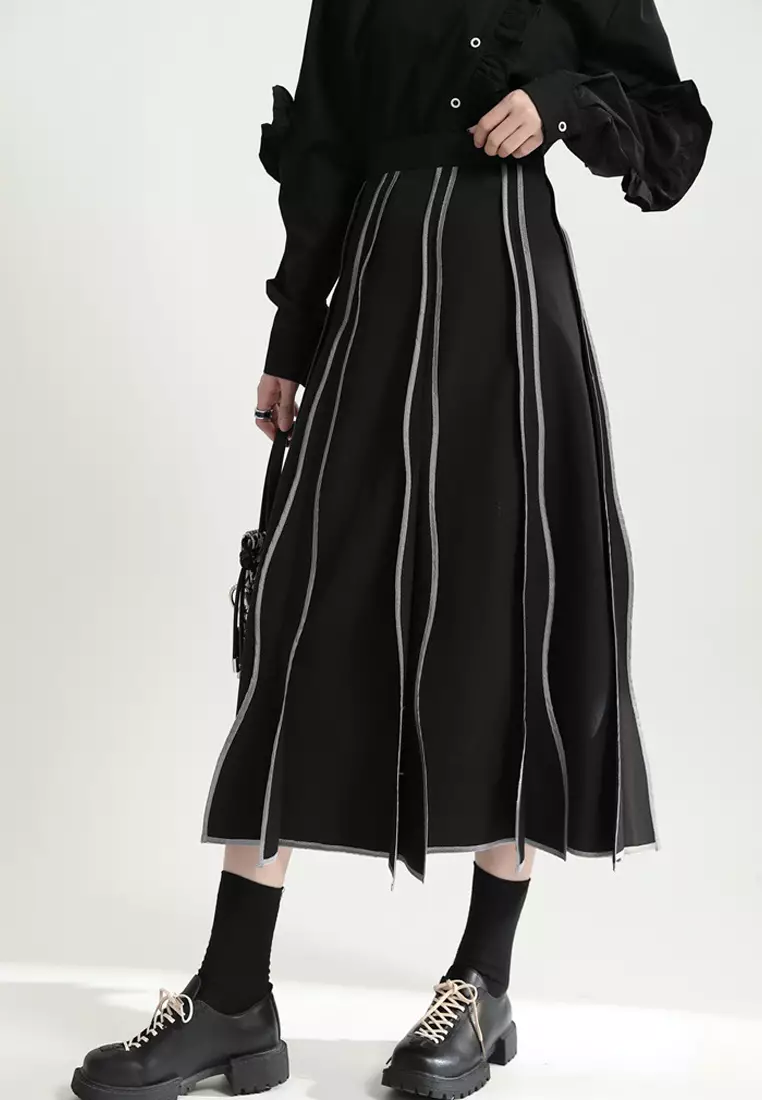 VANSA Fashion Pleated Panel Skirt VCW-Sk2672