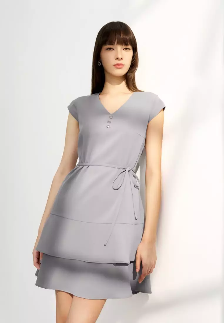 Cap sleeve fitted dress store