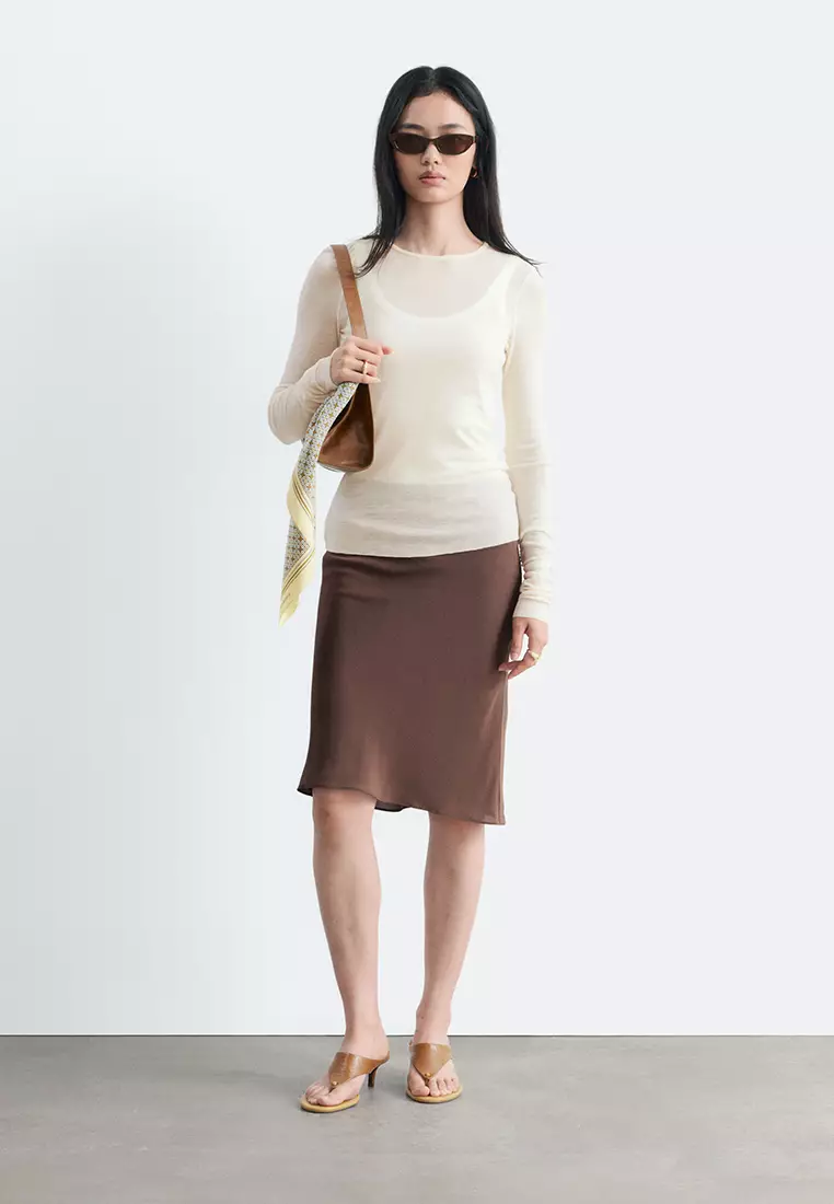 Knee-Length Slip Skirt