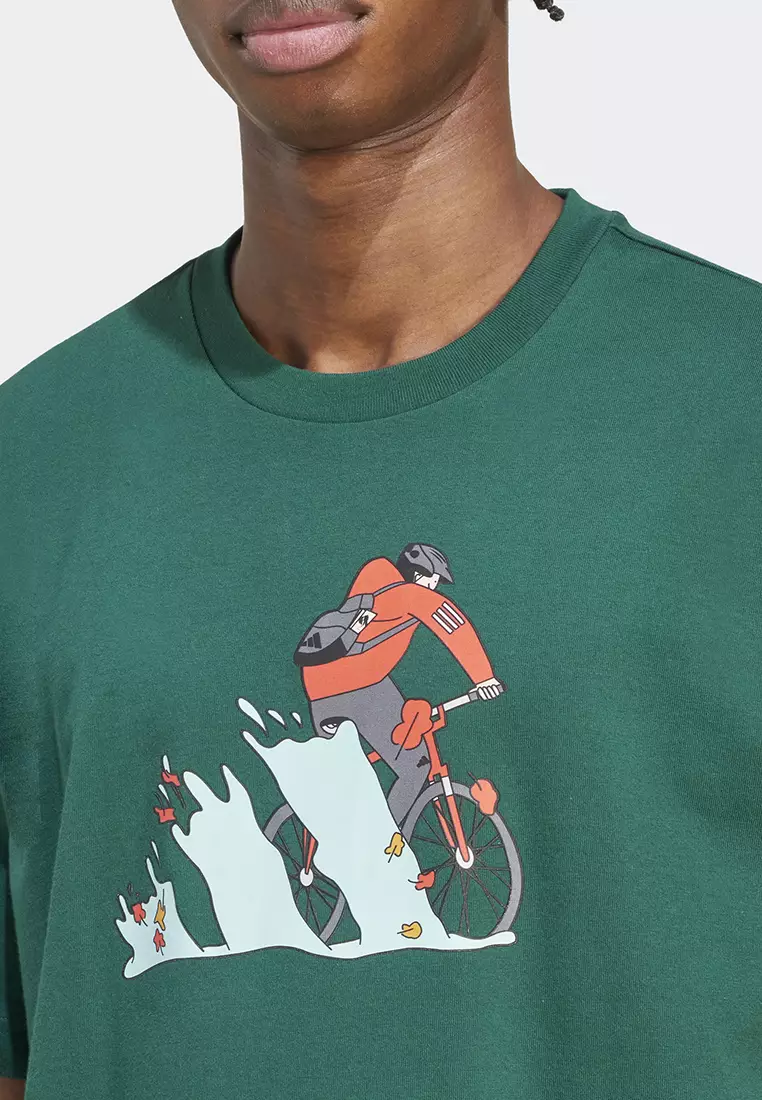 Doodle Hunt Bike Graphic T-Shirt