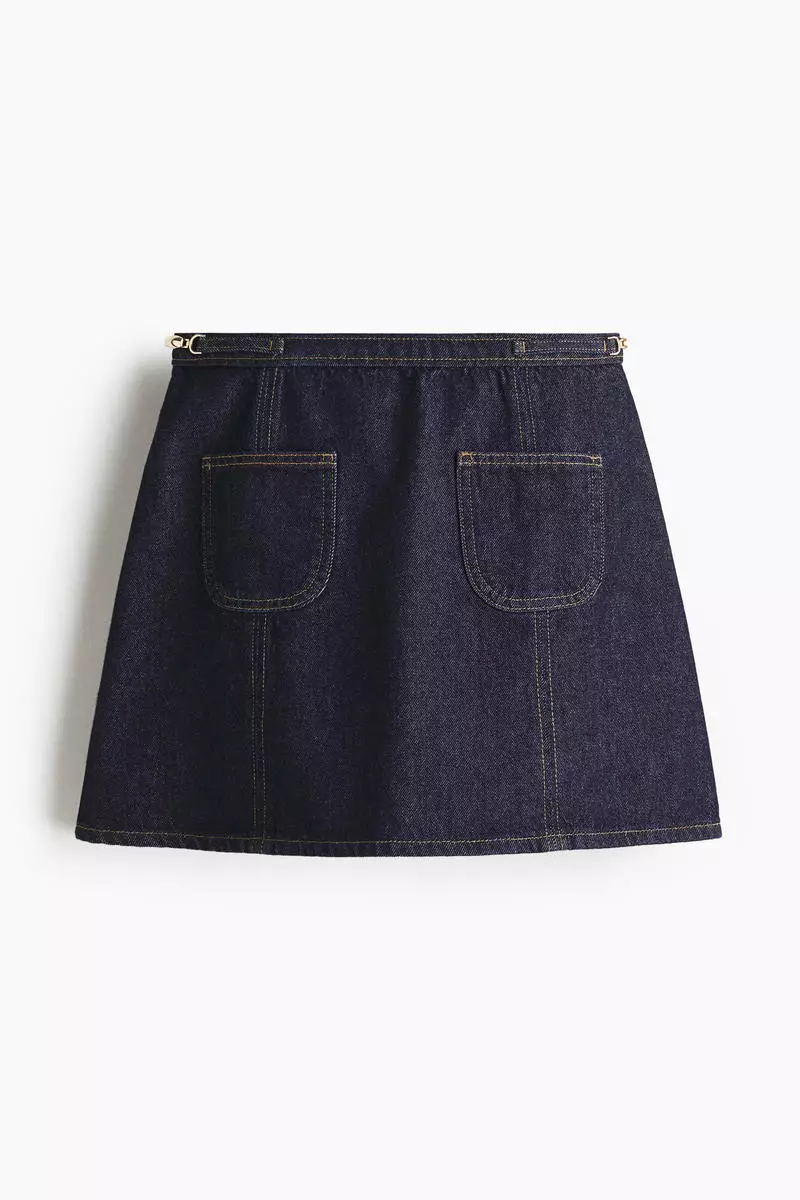 A-line denim skirt