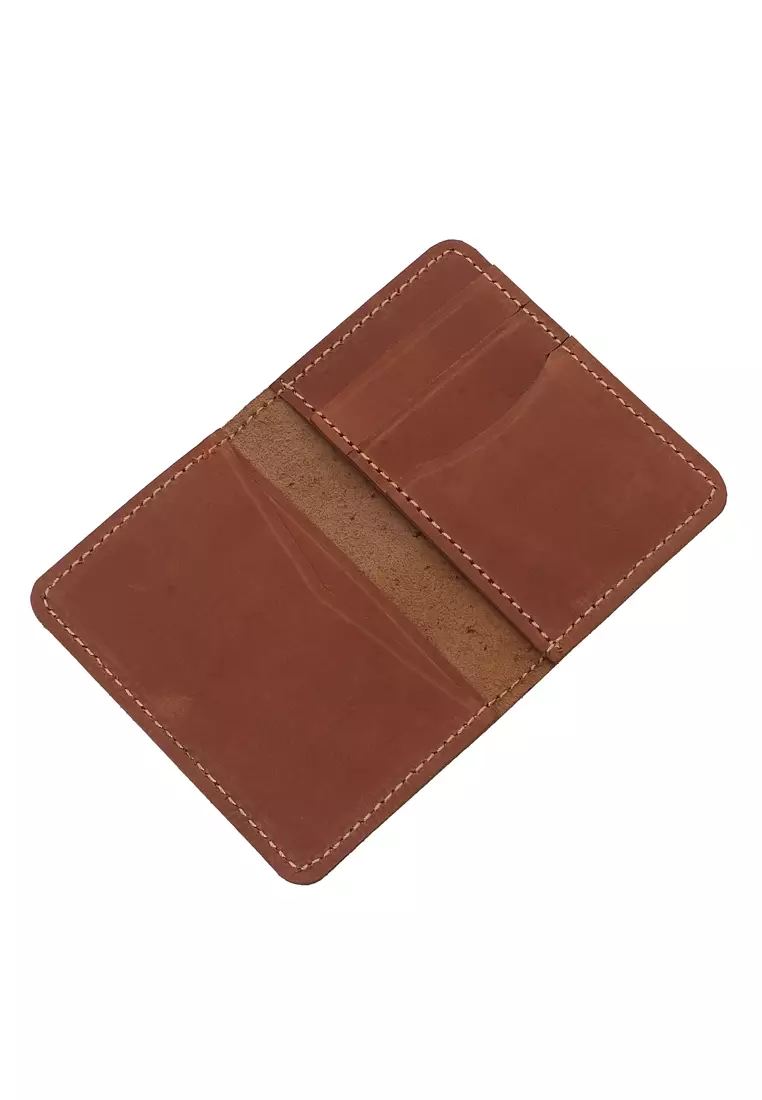 Zackly Card Holder Wallet kartu Many Slot Handmade Material Genuine Leather 05 ORIGINAL - Brown Tan