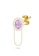 Aquae Jewels yellow Earrings Princess Chain 18K Gold and Diamonds - Yellow Gold,Amethyst 94380AC0A16802GS_3