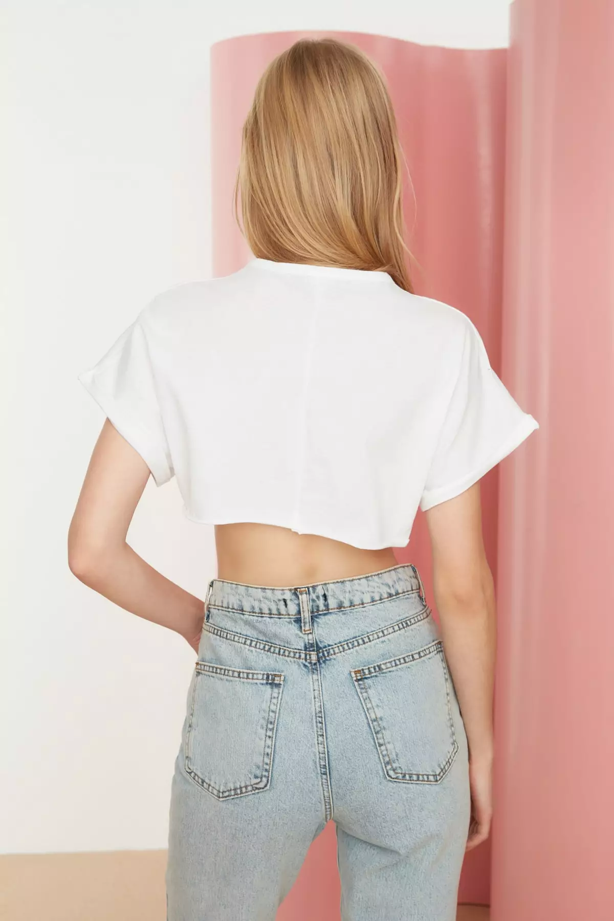 Crop Plain T-Shirt