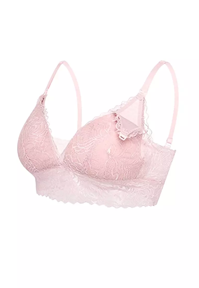 Premium Isabel Sexy Nursing Bra in Baby Pink