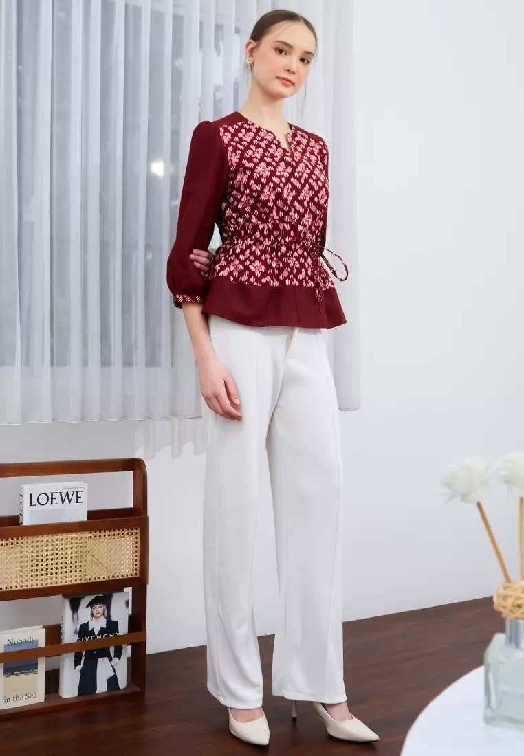 Nayara Blouse Batik Namika Maroon