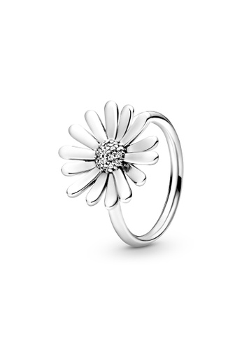 Buy Pandora Daisy Sterling Silver Ring With Clear Cubic Zirconia Online Zalora Malaysia