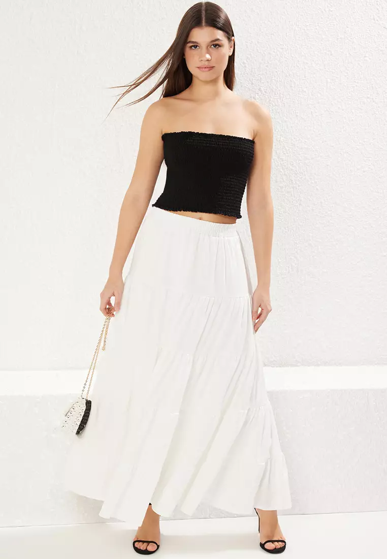 Textured Maxi Skirt
