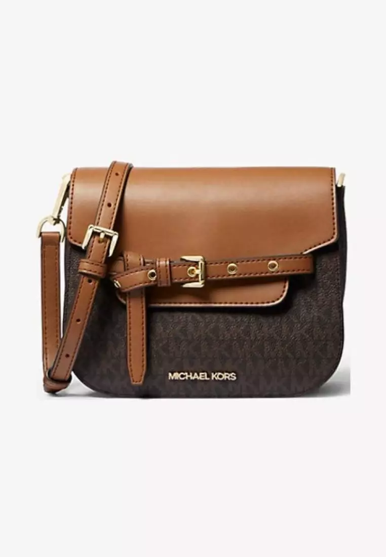 Michael Kors Emilia Small Logo Crossbody Bag Brown