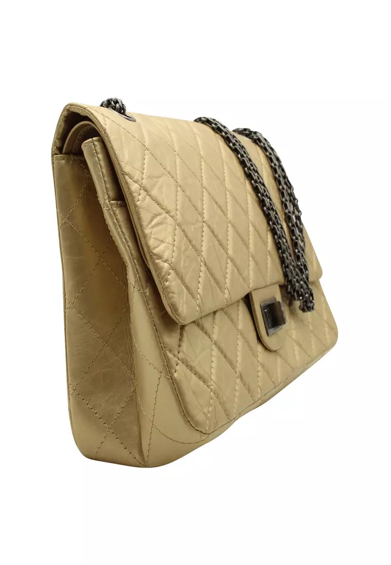 Buy Chanel Pre-Loved CHANEL Light Gold Reissue 2.55 Classic Maxi 227 Double Flap  bag 2023 Online