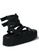 Rag & CO. black Gladiator Platform Leather Sandal Rag & Co X 78AFCSH6B8CC93GS_5