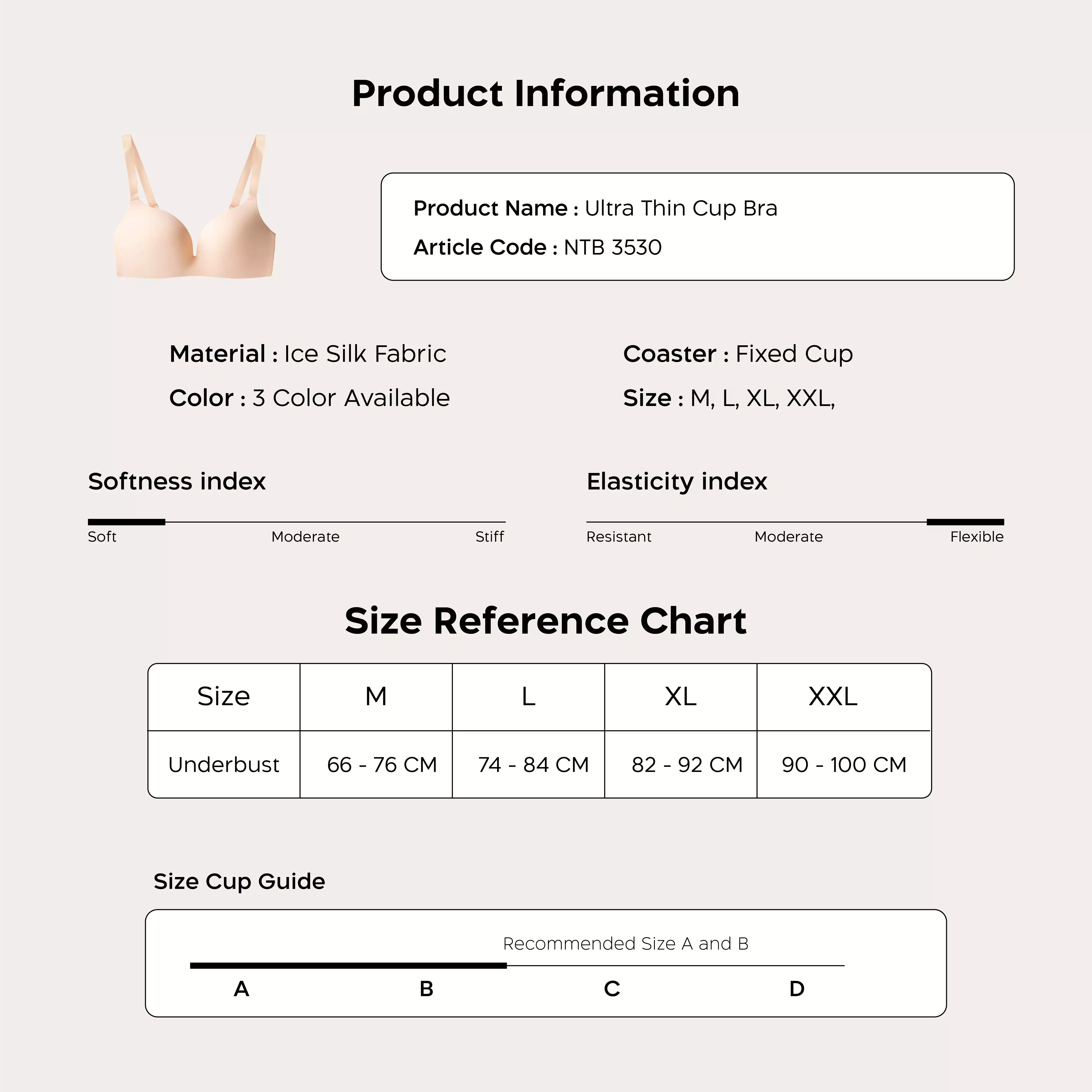 Nathalie Ultra Thin Cup Bra NTB 3530 - Hijau Muda