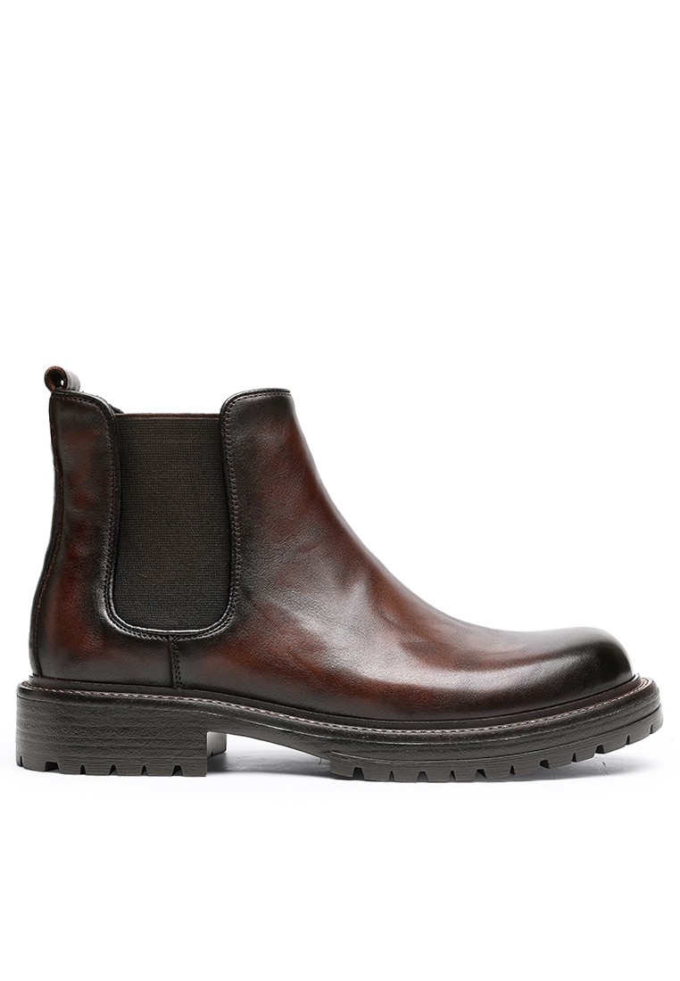 Vintage Grain Leather Chelsea Boot DS6317H-01-02