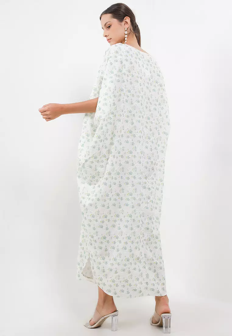 Flo Appliq Emb Printed Kaftan