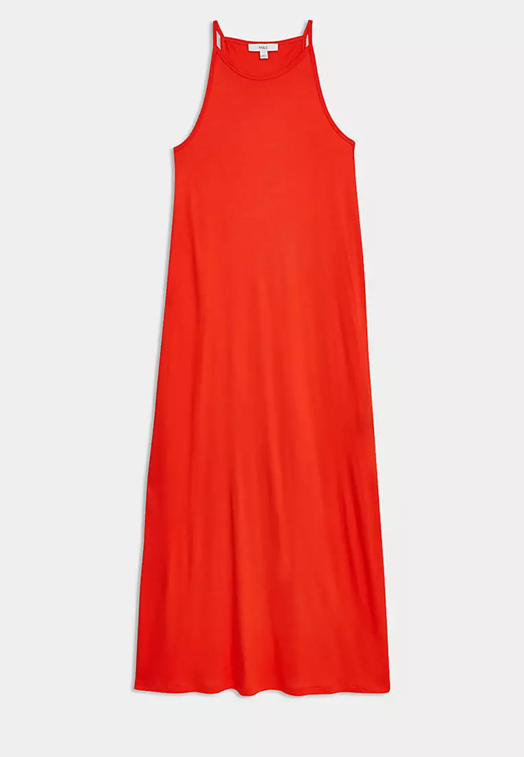 Jual Marks & Spencer Jersey Halter Neck Midaxi Beach Dress Original ...