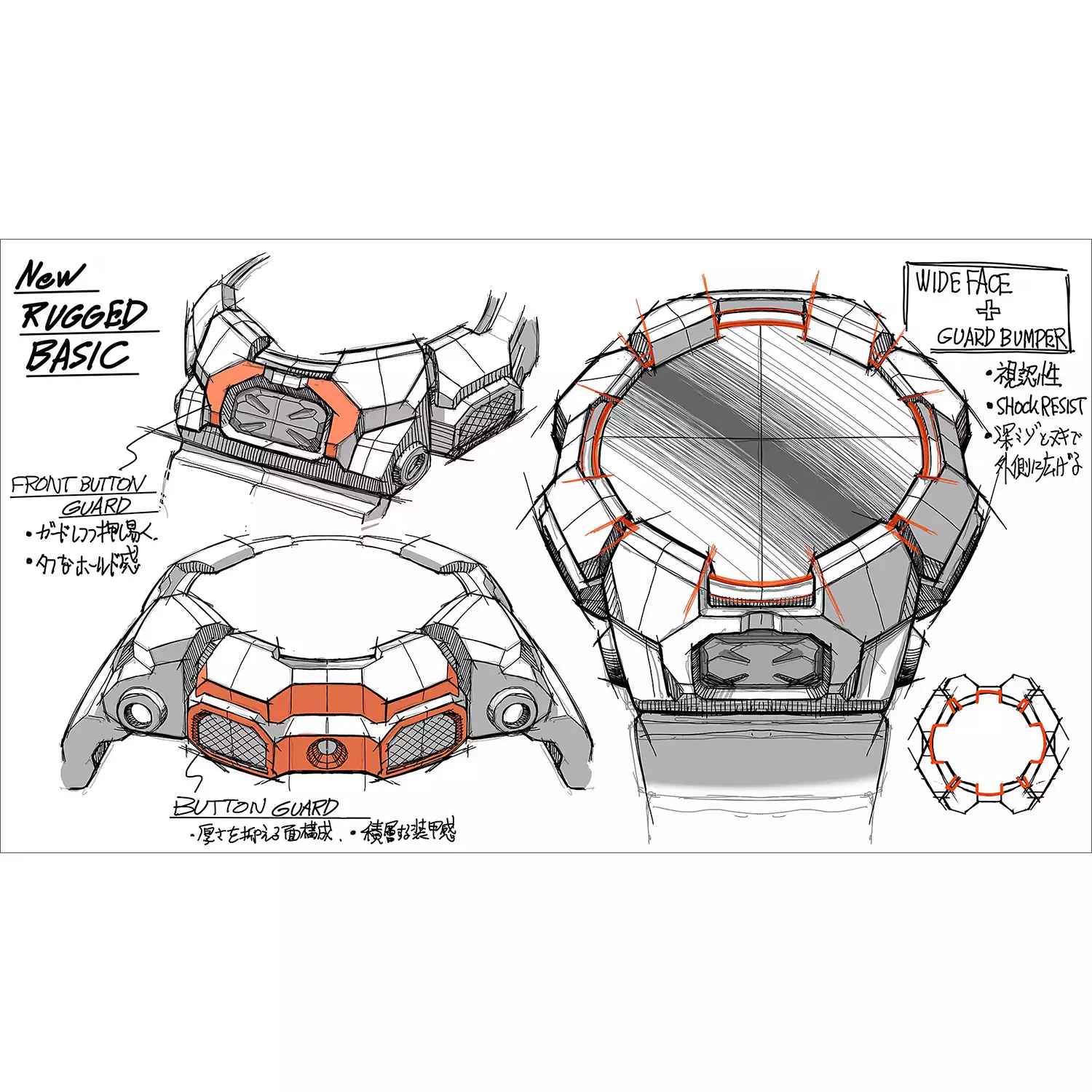 Casio G-shock GA-010-1A - Jam Tangan Analog Digital Pria - White Dial - Black Resin Band