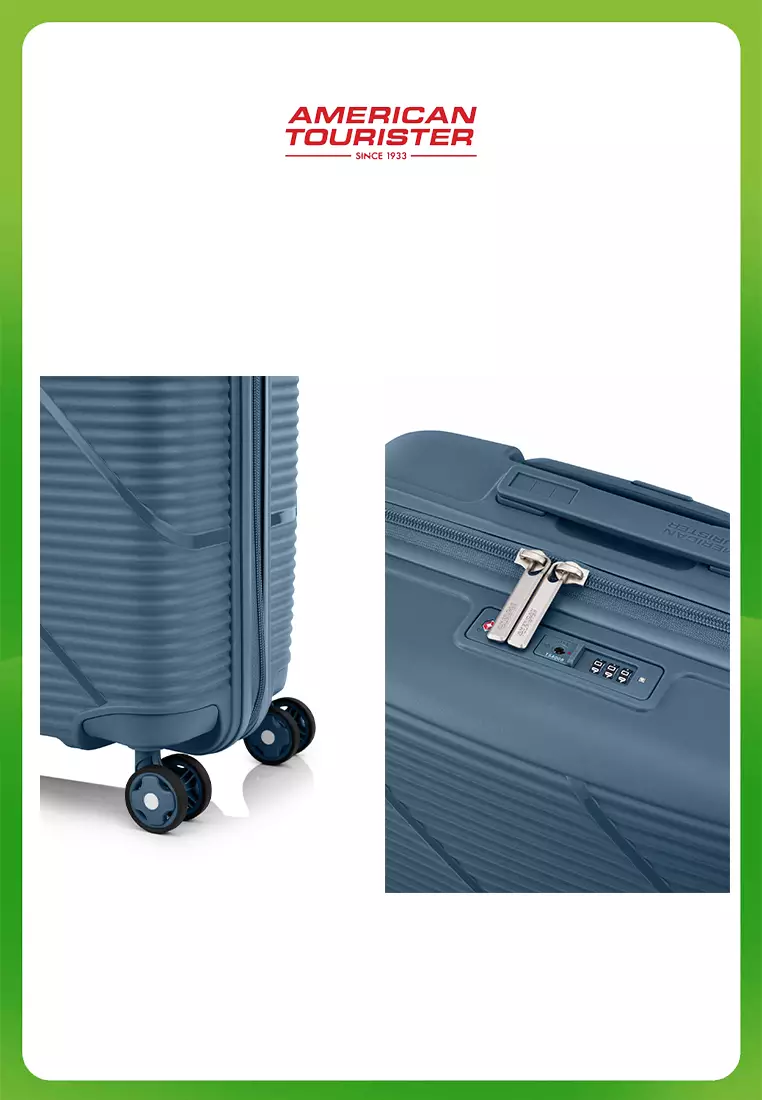 American Tourister Ezylif Spinner Cabin 20 Inch Tsa - Slate Blue