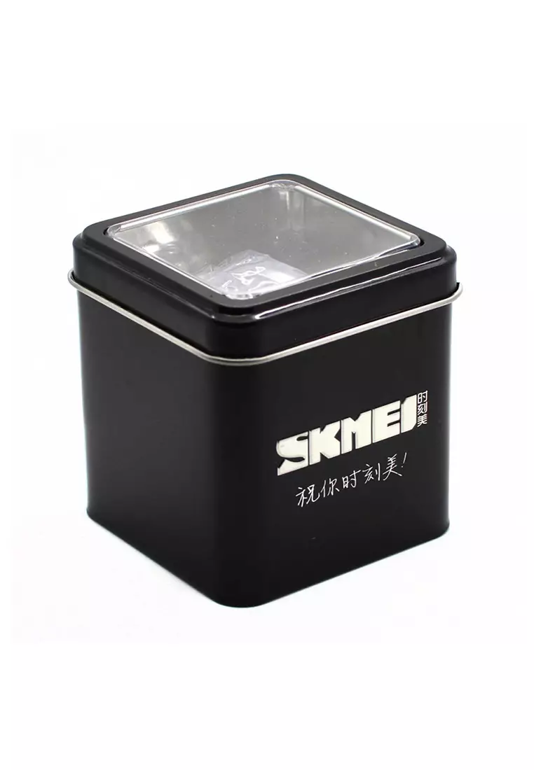 SKMEI Jam Tangan Pria - Black - Silicon - 1213 BLK WHT
