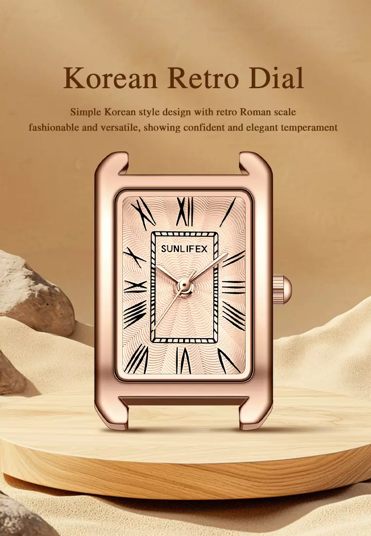 Jam Tangan Wanita Original 5999 Korea Mode Kuarsa Santai Anti Air Jam Tangan Cewek silver rose