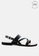 Rag & CO. black Leather Flat Sandal with Ankle Strap E6074SH92FE2C1GS_1