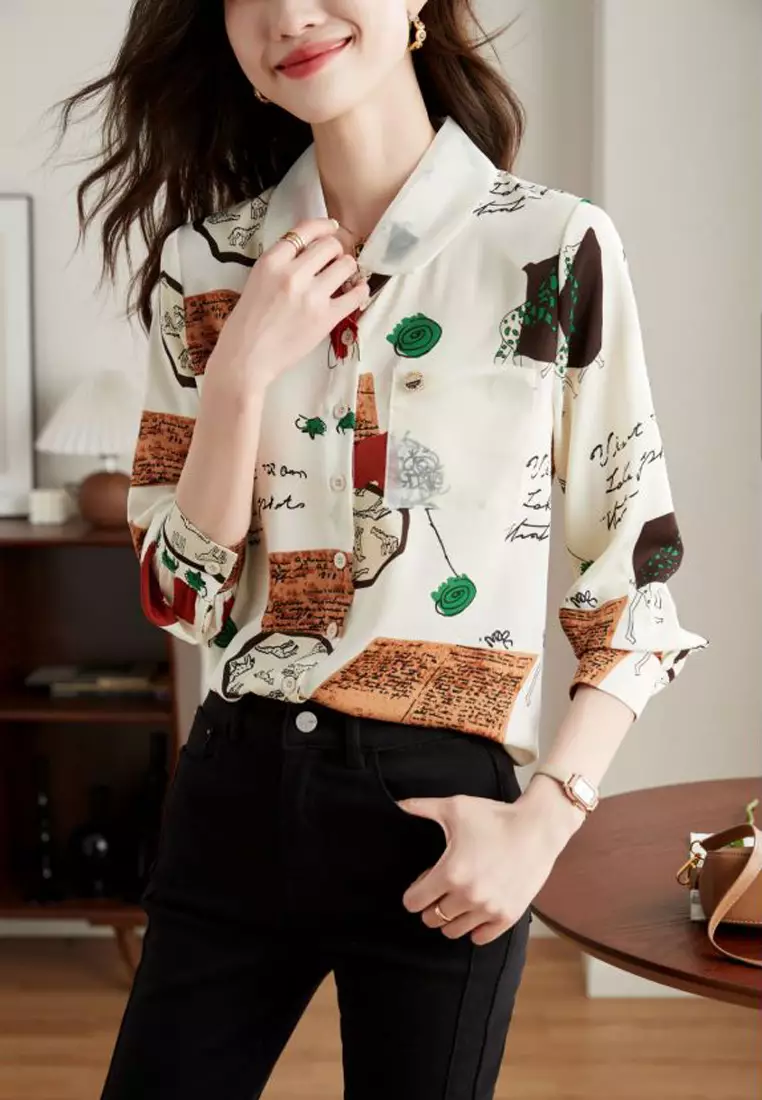 Halo Floral Printed Chiffon Blouse 2024, Buy Halo Online