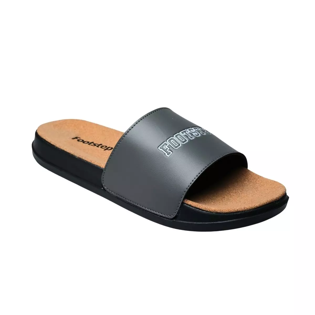 Footstep Footwear Sandal Pria Slide Shelby Grey White Original Sandal