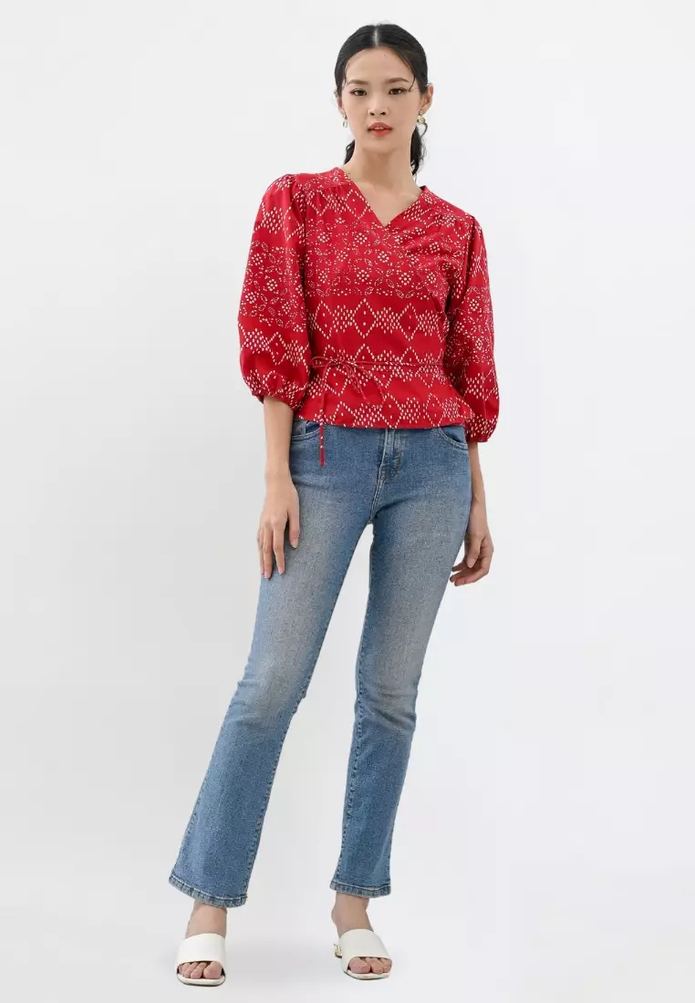 Nayara Blouse Batik Clara Merah